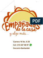 Carta Empanadas de La Casa