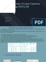 Sys of Linear Eqn