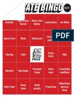 VP Debate Bingo Cards 2020