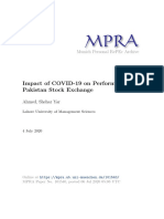 Impact of COVID-19 On Performance of Pakistan Stock Exchange