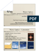 Wave Optics: Propagation, Interference and Diffraction of Waves