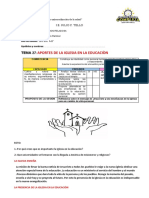 27 SESIÒN 3ERO Aportes de La Iglesia A La Educacion