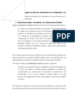 Teorías Que Regulan El Tema de Afectación en El Impuesto A La Renta