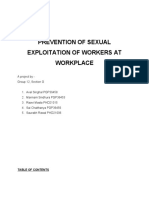 Prevention of Sexual Exploitation at Workplace