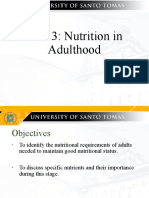 Unit 3: Nutrition in Adulthood