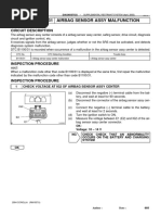 DTC B1100/31 Airbag Sensor Assy Malfunction: Circuit Description