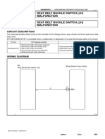 DTC B0126/27 Seat Belt Buckle Switch (LH) Malfunction DTC B0127/27 Seat Belt Buckle Switch (LH) Malfunction