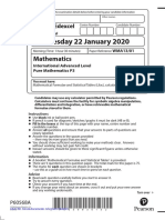 IAL Edexcel Pure Maths 3 Jan 20