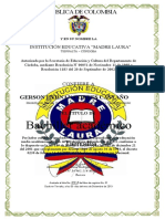 Diploma Madre Laura Editable