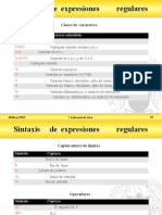 Sintaxis de Expresiones Regulares