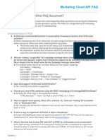 Marketing Cloud API FAQ: What Is The Purpose of This FAQ Document?