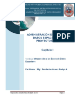 Administración de Bases de Datos Espaciales y Proyectos Sig.