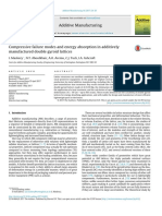 Compressive Failure Modes and Energy Absorption in Additively Manufactured Double Gyroid Lattices