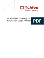 Mcafee Web Gateway 7.8.0 Installation Guide (Unmanaged)