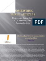 Homework: Three Articles