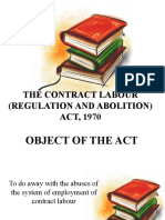 Contract Labour R A Act 1970