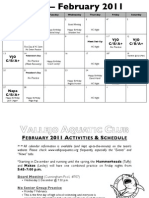 Vallejo Aquatic Club February 2011 Calendar