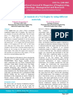 Design and Structural Analysis of A V12 Engine by Using Different Materials