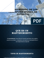 Mantenimiento de Los Transformadores de Potencia