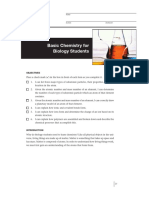 Basic Chemistry For Biology Lab Activity