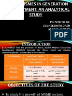 Role of Msmes in Generation of Employment: An Analytical Study