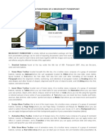 Parts and Functions of A Miscrosoft Powerpoint