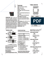 Xc22B Preset Counter Operating Instructions: Terminal Connections Specifications