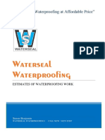 Waterseal Waterproofing: Estimates of Waterproofing Work