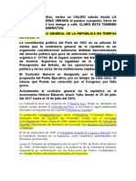 La Constitución Política Del Perú de 1993 en Su Artículo 82 Señala Que La Contraloría General de La República Es Un Organismo Constitucional Autónomo