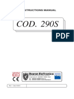 COD. 290S: Instructions Manual