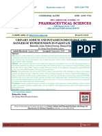 Pharmaceutical Sciences: Urinary Sodium and Potassium Discharge and Danger of Hypertension in Pakistani Population