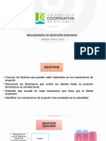 Mecanismos de Erupción Dentaria