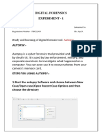 Digital Forensics Experiment - 1: Study and Learning of Digital Forensic Tool