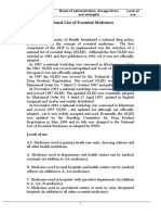 National List of Essential Medicines: Medicines Route of Administration, Dosage Forms and Strengths Level of Use