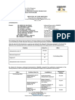 Minutes of The Meeting: Human Resource Merit Promotion and Selection Board