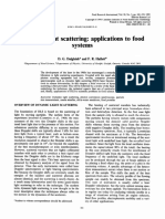 Dynamic Light Scattering: Applications To Food Systems: D. G. Dalgleish and F. R. Hallett#