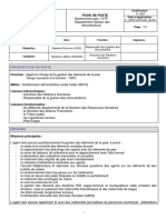 Fiche de Poste-Adjoint Administratif - Secteur Paie