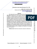 La Filosofía Educativa de Jean Jacque Rousseau (1712-1778) Autor: Alirio José Abreu Suarez