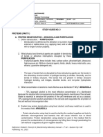 Study Guide No. 2 Proteins (Part 1) A. Protein Denaturation - Arquisola and Purificacion