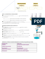 1) Relaciona Con Flechas El Material de Laboratorio Con La Técnica de Separación Que Lo Utiliza