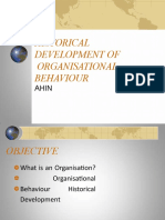 Historical Development of Organisational Behaviour