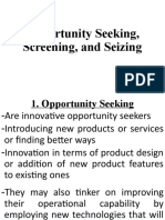 Opportunity Seeking, Screening, and Seizing