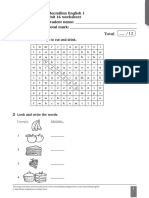 Total: Macmillan English 1 Unit 16 Worksheet Student Name: Total Mark