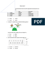 Physics Grade 7 A. Multiple Choice