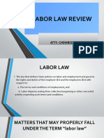 Labor Law Review Labor Law Review: Atty. Chembeelyn A. Balucan