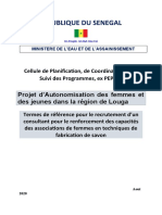 TdRs Formation - Production de Savon Des Associations de Femmes Et Jeunes - en Techniques de Fabrication de Savon