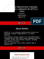 Consumer Perception Towards Marketing Campaign of Netflix India