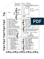 Verb To Be Practice Present