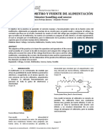 Manejo Multímetro y Fuente de Alimentación
