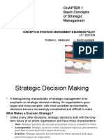 Basic Concepts of Strategic Management